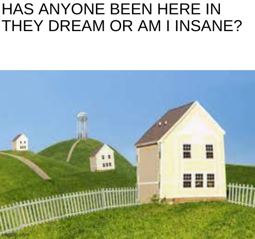 HAS ANYONE BEEN HERE IN THEY DREAM OR AM I INSANE? | image tagged in blank white template | made w/ Imgflip meme maker