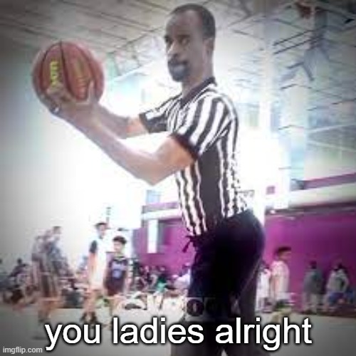 catches basketball | you ladies alright | image tagged in you ladies alright | made w/ Imgflip meme maker