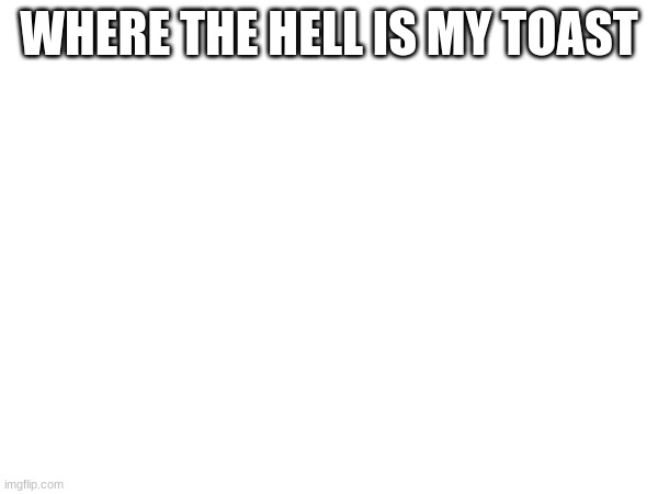 WHERE THE HELL IS MY TOAST | made w/ Imgflip meme maker