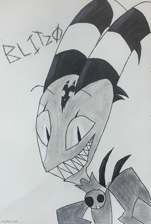 Blitzø, (The O is silent) | image tagged in helluva boss,drawing | made w/ Imgflip meme maker