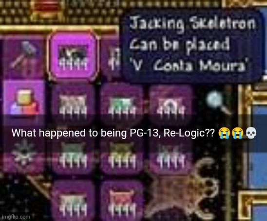 No Context: Terraria Edition (Part One) | What happened to being PG-13, Re-Logic?? 😭😭💀 | image tagged in terraria,gaming,funny,memes,no context | made w/ Imgflip meme maker