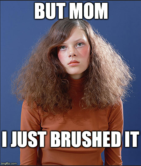 BUT MOM I JUST BRUSHED IT | made w/ Imgflip meme maker