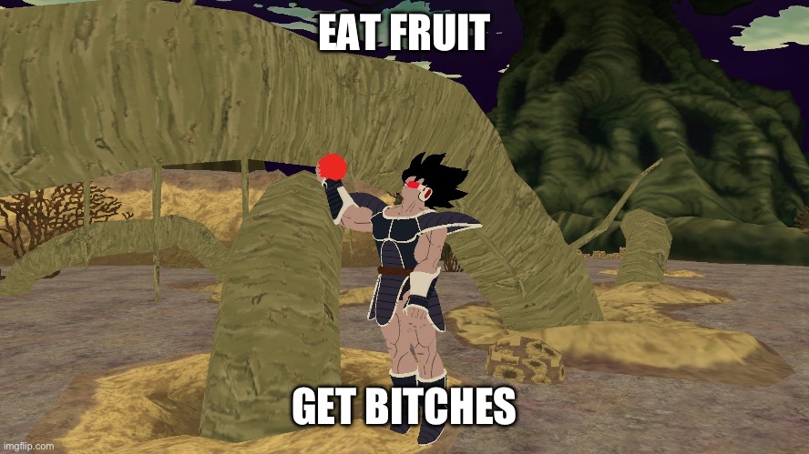 Be healthy, Get head. | EAT FRUIT; GET BITCHES | image tagged in turles,breadwinner,gethead,get head,fruit of might,anime | made w/ Imgflip meme maker