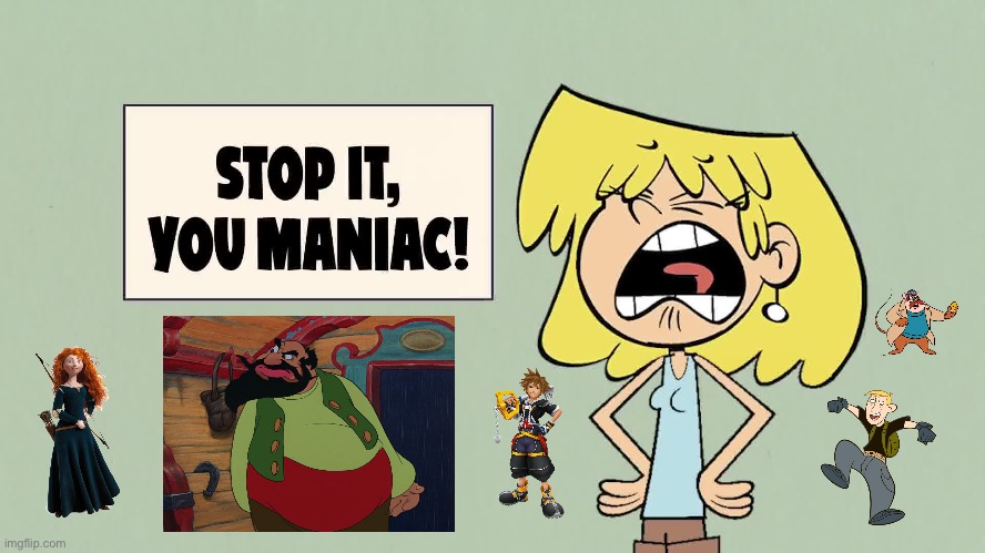 Lori Loud is Yelling at Stromboli | image tagged in the loud house,kim possible,brave,kingdom hearts,pinocchio,disney | made w/ Imgflip meme maker