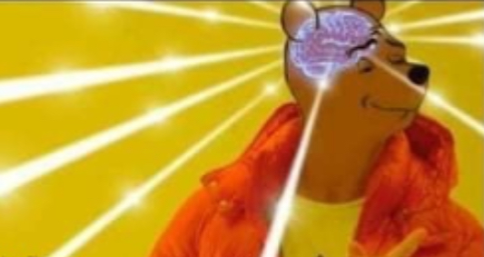 High Quality Pooh/Drake Big Brain Blank Meme Template