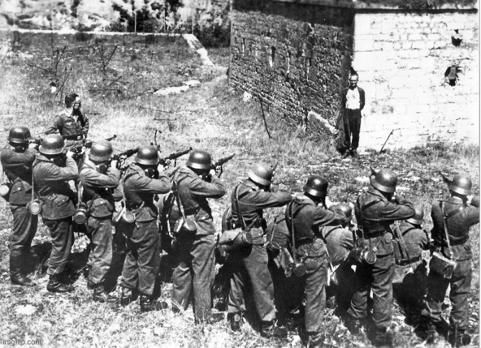 Firing squad smiling | image tagged in firing squad smiling | made w/ Imgflip meme maker