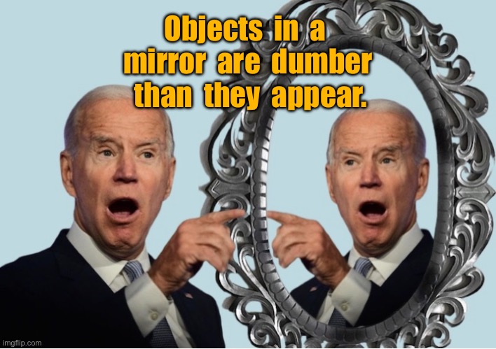 One | Objects  in  a  mirror  are  dumber  than  they  appear. | image tagged in just the two of us,objects in mirror,are dumber | made w/ Imgflip meme maker