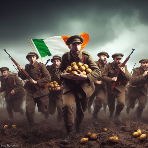 Irish army charging into battle | made w/ Imgflip meme maker