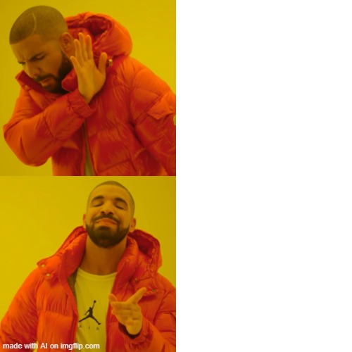 how is this possible? idk | Asking someone for a bite of their food; Accidentally biting their finger instead | image tagged in memes,drake hotline bling | made w/ Imgflip meme maker