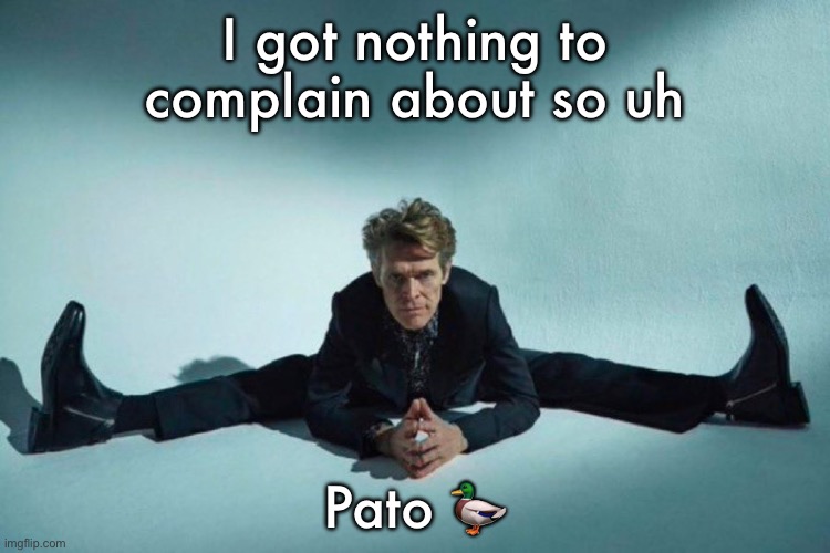 Sorry this seat is taken | I got nothing to complain about so uh; Pato 🦆 | image tagged in sorry this seat is taken | made w/ Imgflip meme maker
