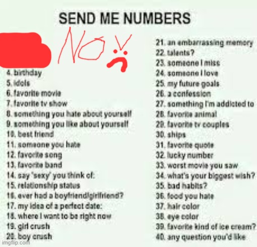 Send me numbers | image tagged in send me numbers | made w/ Imgflip meme maker