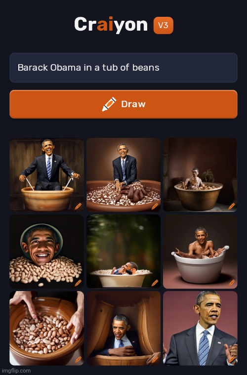 Obeanma | image tagged in memes,obama,beans,ai images,ai | made w/ Imgflip meme maker