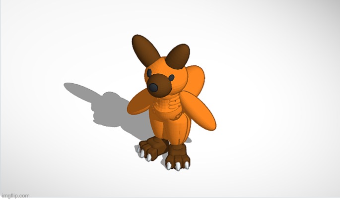chibi fox (i made it) | image tagged in furry,chibi,3d | made w/ Imgflip meme maker