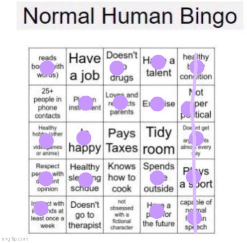 Yay! A bingo! | image tagged in normal human bingo | made w/ Imgflip meme maker