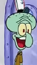 High Quality Squidward Poggers Blank Meme Template