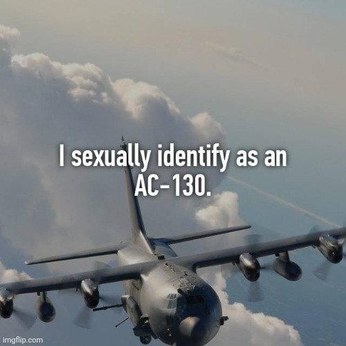 I identify as a gunship | image tagged in i identify as a gunship | made w/ Imgflip meme maker