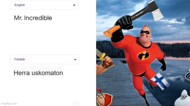 Finnish Mr. Incredible | image tagged in mr incredible | made w/ Imgflip meme maker