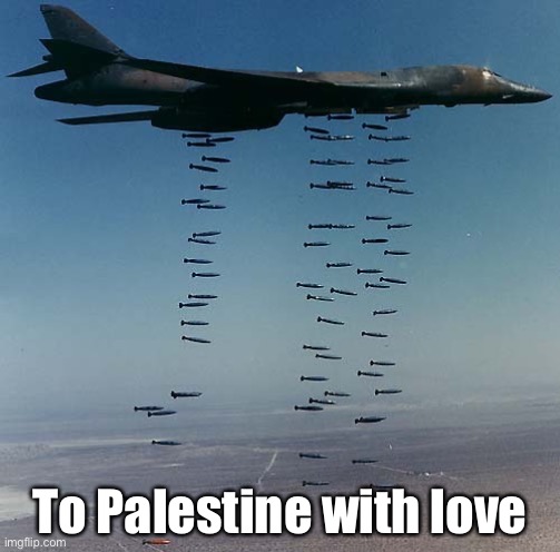 Carpet bombing Tora-bora | To Palestine with love | image tagged in carpet bombing tora-bora | made w/ Imgflip meme maker