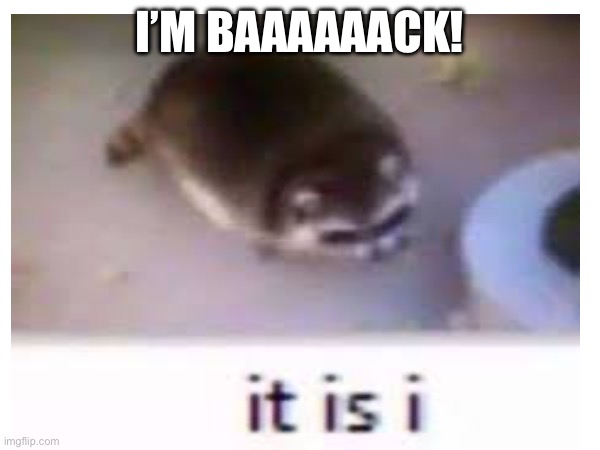 Now it is I! | I’M BAAAAAACK! | image tagged in comeback | made w/ Imgflip meme maker