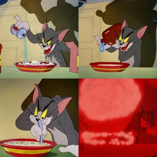 Tom Mixing Chemicals Blank Meme Template