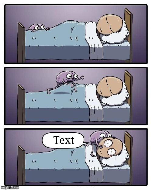 Brain wakes up human | Text | image tagged in brain wakes up human,brain,custom template,template,templates,brains | made w/ Imgflip meme maker