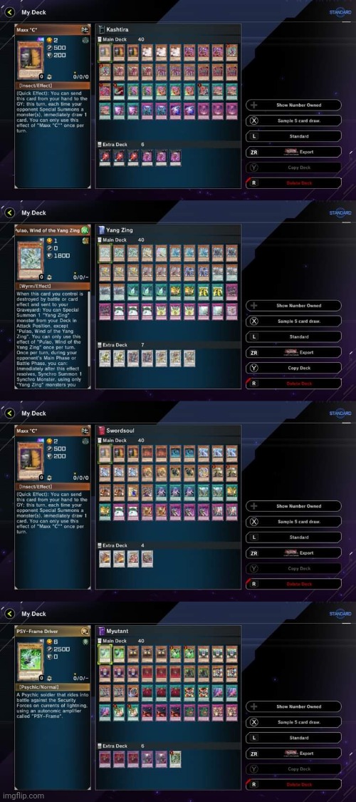 More decks I made it Master Duel | image tagged in yugioh,master duel,anime,gaming,nintendo switch,screenshot | made w/ Imgflip meme maker