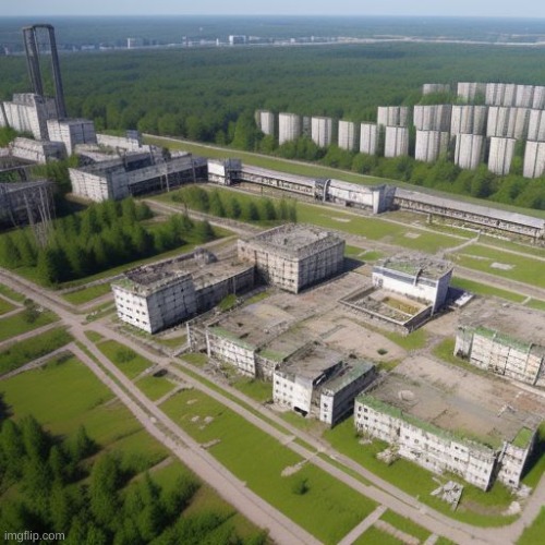 Aerial view of Pripyat, Ukraine | made w/ Imgflip meme maker