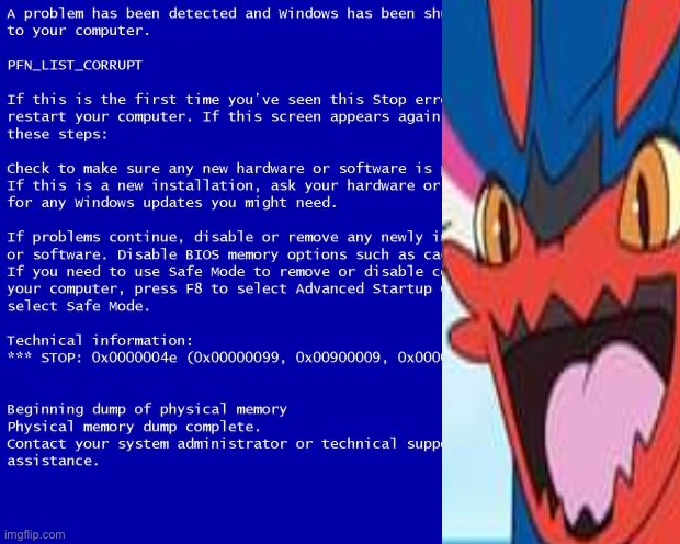 Blue screen of death | image tagged in blue screen of death | made w/ Imgflip meme maker