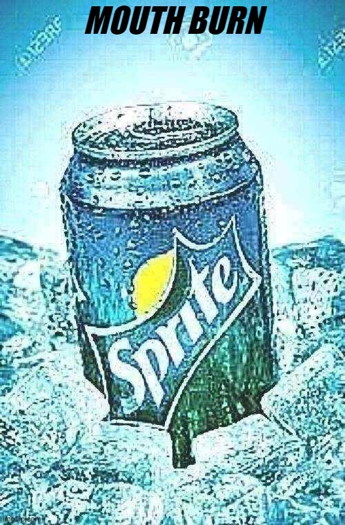 Scary Kivt and Nice sprite | MOUTH BURN | image tagged in scary kivt and nice sprite | made w/ Imgflip meme maker