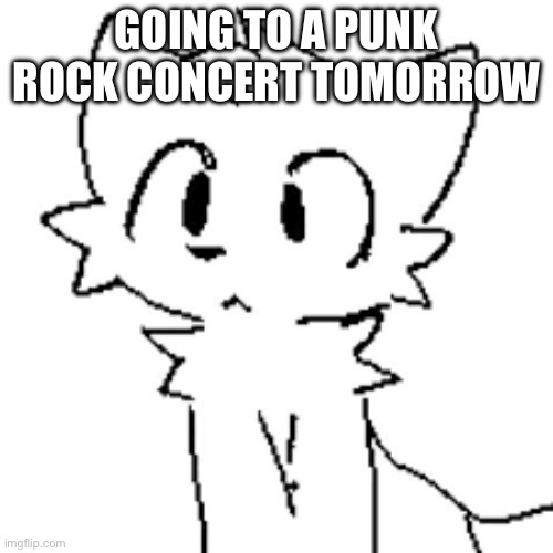 Wahoo | GOING TO A PUNK ROCK CONCERT TOMORROW | image tagged in punk rock,boy kisser | made w/ Imgflip meme maker