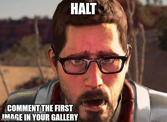 Gorgeous freeman demands of you to do it | HALT; COMMENT THE FIRST IMAGE IN YOUR GALLERY | image tagged in gordon freeman in breaking bad | made w/ Imgflip meme maker