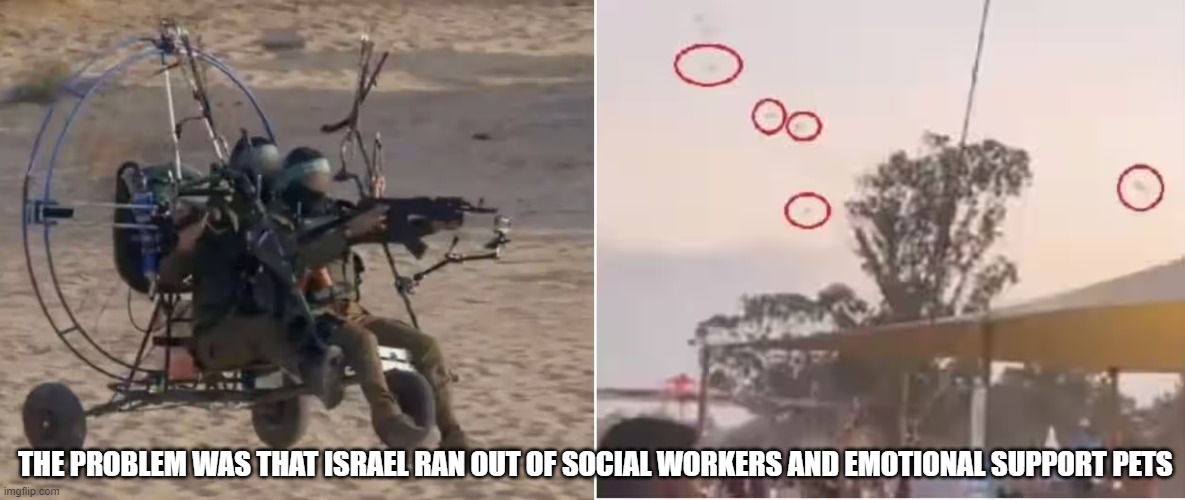 The problem was that Israel ran out of social workers and emotional support pets | THE PROBLEM WAS THAT ISRAEL RAN OUT OF SOCIAL WORKERS AND EMOTIONAL SUPPORT PETS | image tagged in emotional support,israel,palestine | made w/ Imgflip meme maker