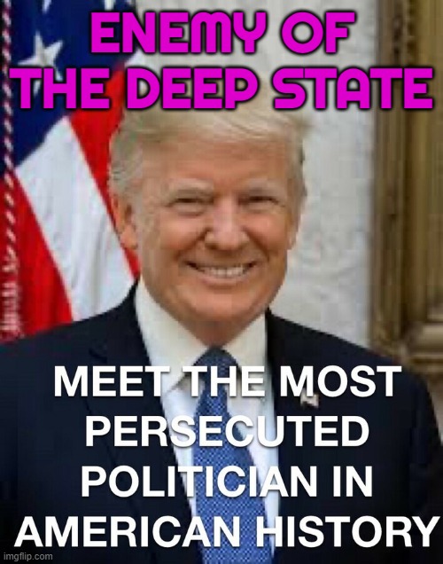 Enemy of the DEEP State | ENEMY OF THE DEEP STATE | image tagged in president trump,donald trump,trump meme,deep state,maga,make america great again | made w/ Imgflip meme maker