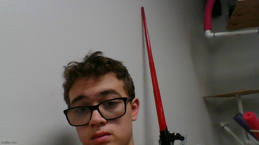 i brought a seven foot long double lightsaber to school and all I've heard is the occaisonal "W rizz" | made w/ Imgflip meme maker