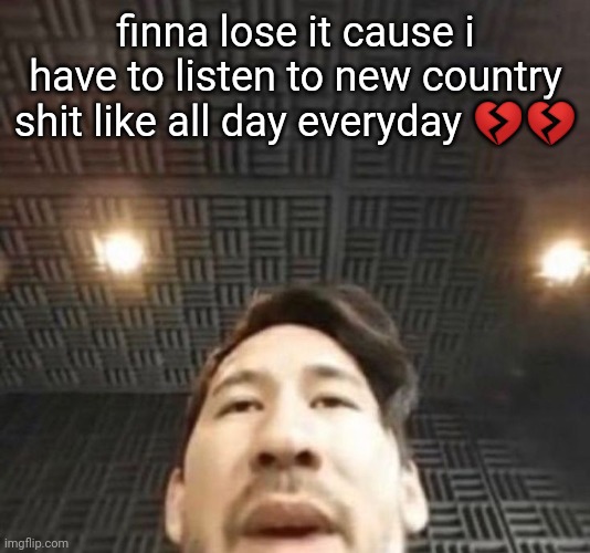 bahhdhhhdjgkgksdj | finna lose it cause i have to listen to new country shit like all day everyday 💔💔 | image tagged in pillsll | made w/ Imgflip meme maker