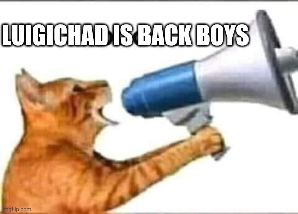 HE'S BACK | LUIGICHAD IS BACK BOYS | made w/ Imgflip meme maker