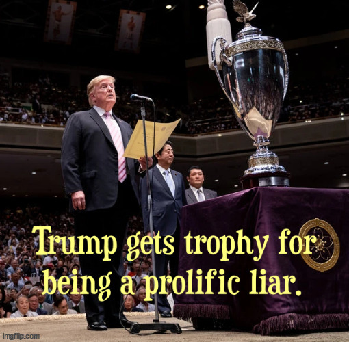 Trump gets trophy | image tagged in donald trump,liar,trophy,bank,fraudster,blank red maga hat | made w/ Imgflip meme maker
