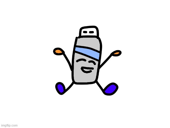drew myself if i was in bfdi (its a usb for anyone who cant tell)(link to proof in comments) | made w/ Imgflip meme maker