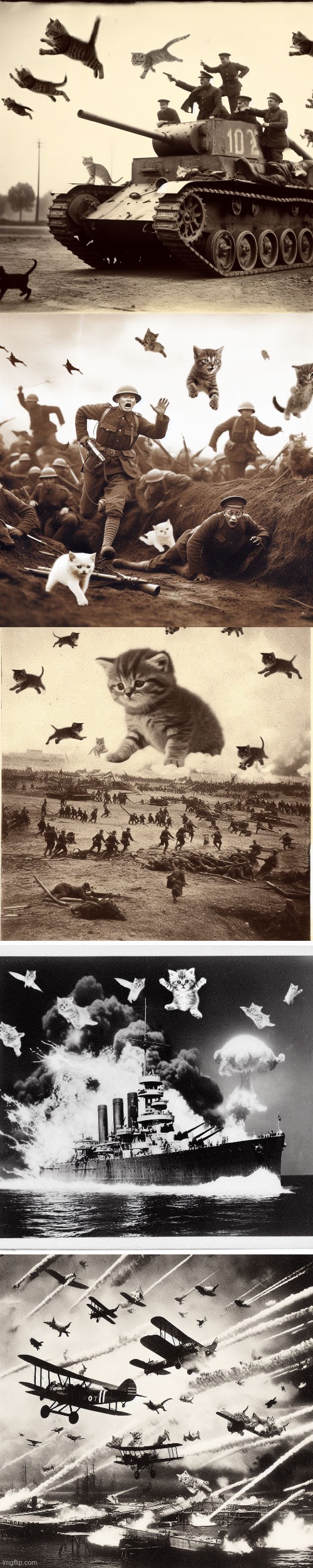 Scary images of the human/cat war | made w/ Imgflip meme maker