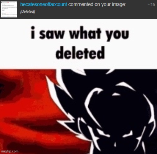 image tagged in i saw what you deleted | made w/ Imgflip meme maker