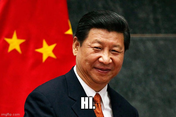 Xi Jinping | HI. | image tagged in xi jinping | made w/ Imgflip meme maker