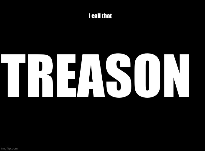 blank black | I call that TREASON | image tagged in blank black | made w/ Imgflip meme maker