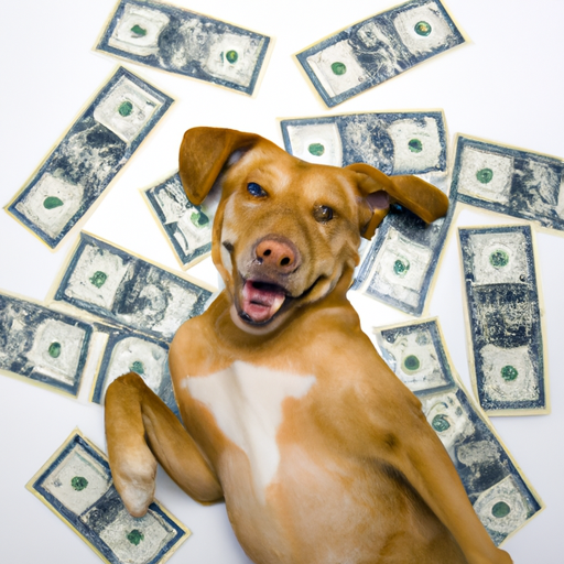 Dog rolling in cash Blank Meme Template