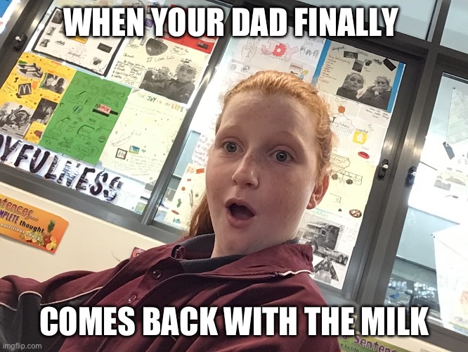 WHEN YOUR DAD FINALLY; COMES BACK WITH THE MILK | image tagged in rosie clothier,ugly ranga,orangutan | made w/ Imgflip meme maker