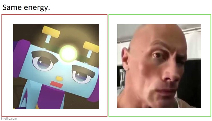 Same energy, same expression | image tagged in same energy,the rock,metaluke | made w/ Imgflip meme maker
