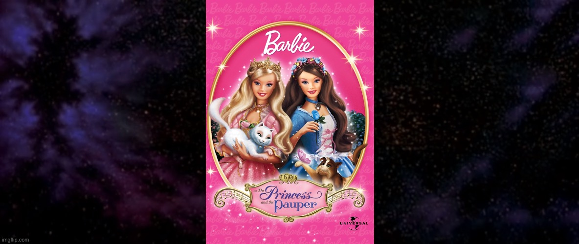 Barbie as The Princess and the Pauper | image tagged in universal,barbie,princess,pink,girl,children | made w/ Imgflip meme maker