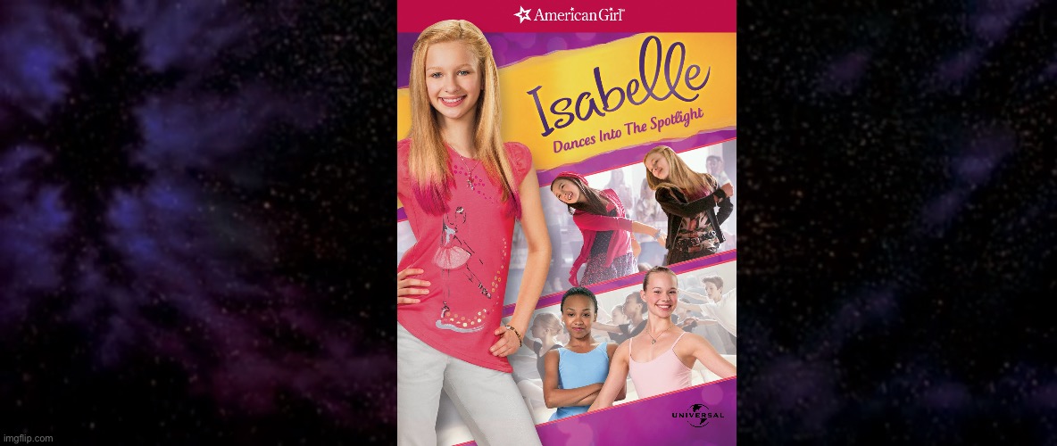 An American Girl Isabelle Dances into the Spotlight | image tagged in universal studios,pink,girl,ballet,ballerina,dance | made w/ Imgflip meme maker