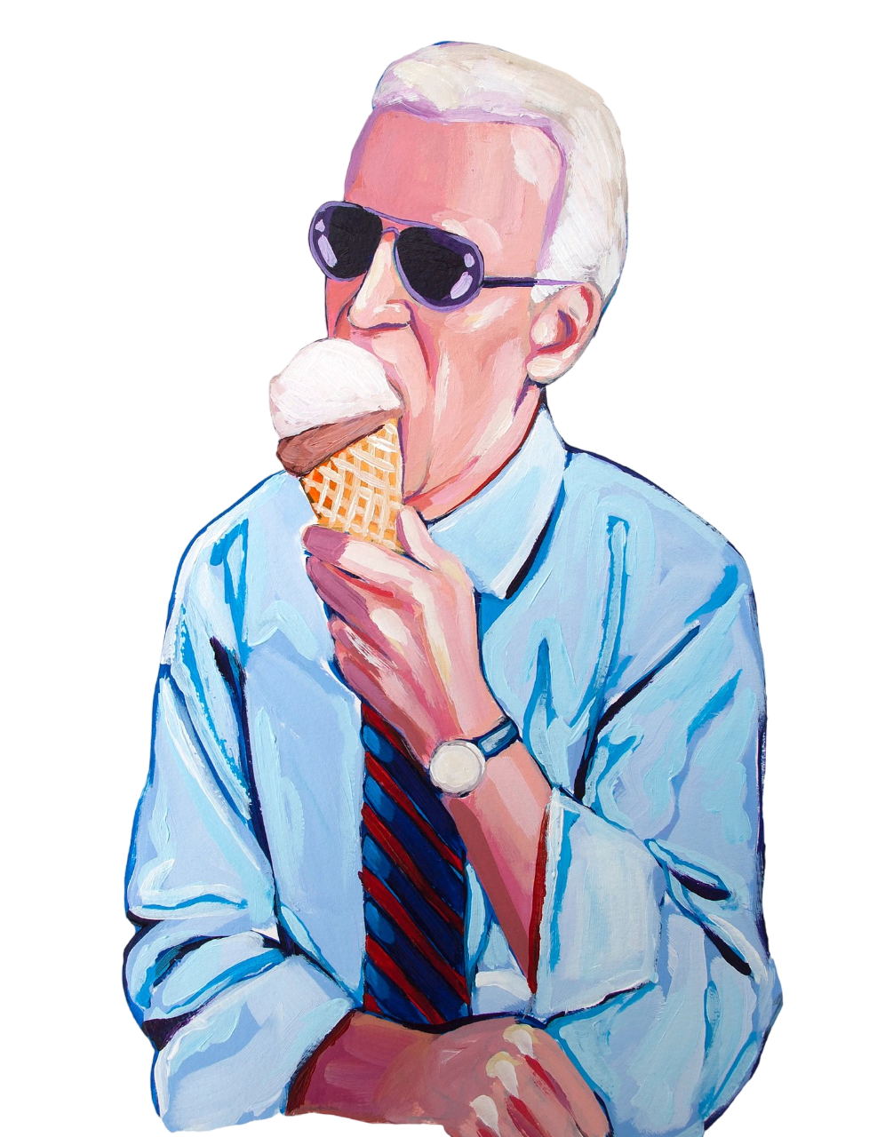 joe biden eating ice cream Blank Meme Template