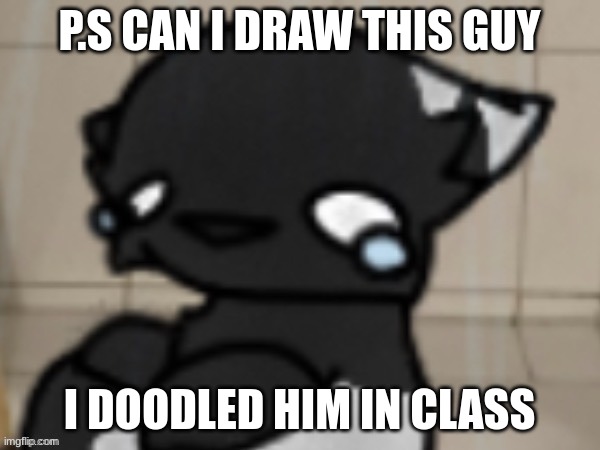 P.S CAN I DRAW THIS GUY I DOODLED HIM IN CLASS | made w/ Imgflip meme maker