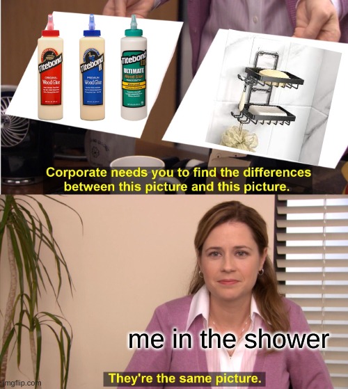 the soap just glues itself there anybody relate | me in the shower | image tagged in memes,they're the same picture,shower,relatable | made w/ Imgflip meme maker
